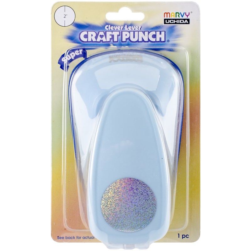 Uchida Of America Uchida LV-SJCP40 Clever Lever Super Jumbo Craft Punch, 2-Inch Circle - Image 1